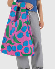 BAGGU | Pink Apples & Bananas Big BAGGU | Shopping Tote Bag