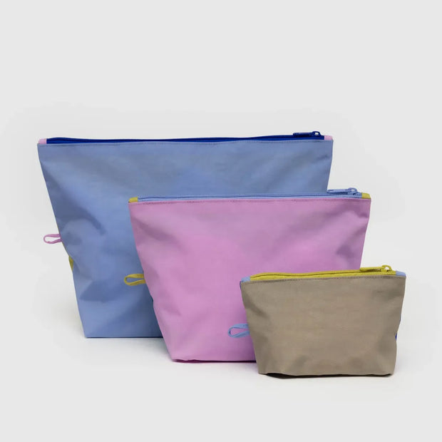 A BAGGU three Go Pouch Set in Plein Air