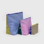 A BAGGU three Go Pouch Set in Plein Air stacked