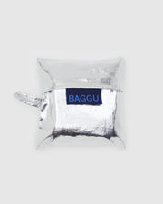 BAGGU | Metallic Silver Baby BAGGU | Shopping Tote Bag