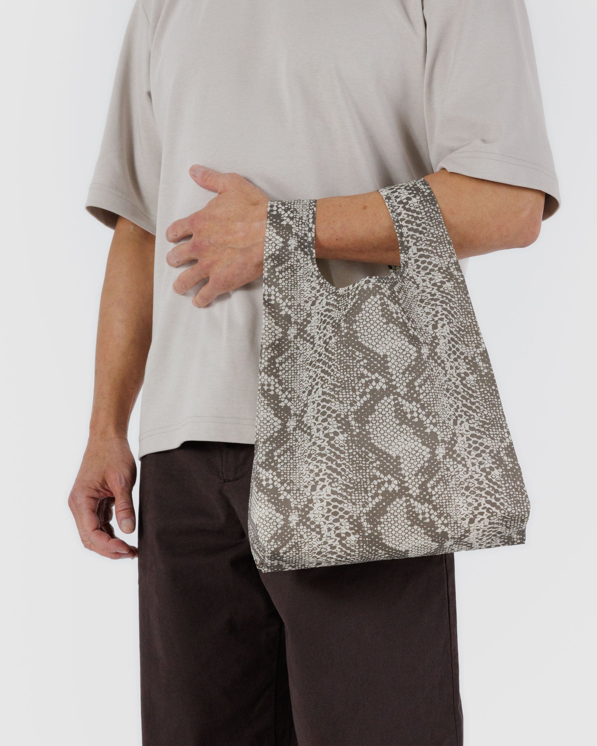 Snakeskin Baby Baggu | BAGGU | Shopping Tote Bag