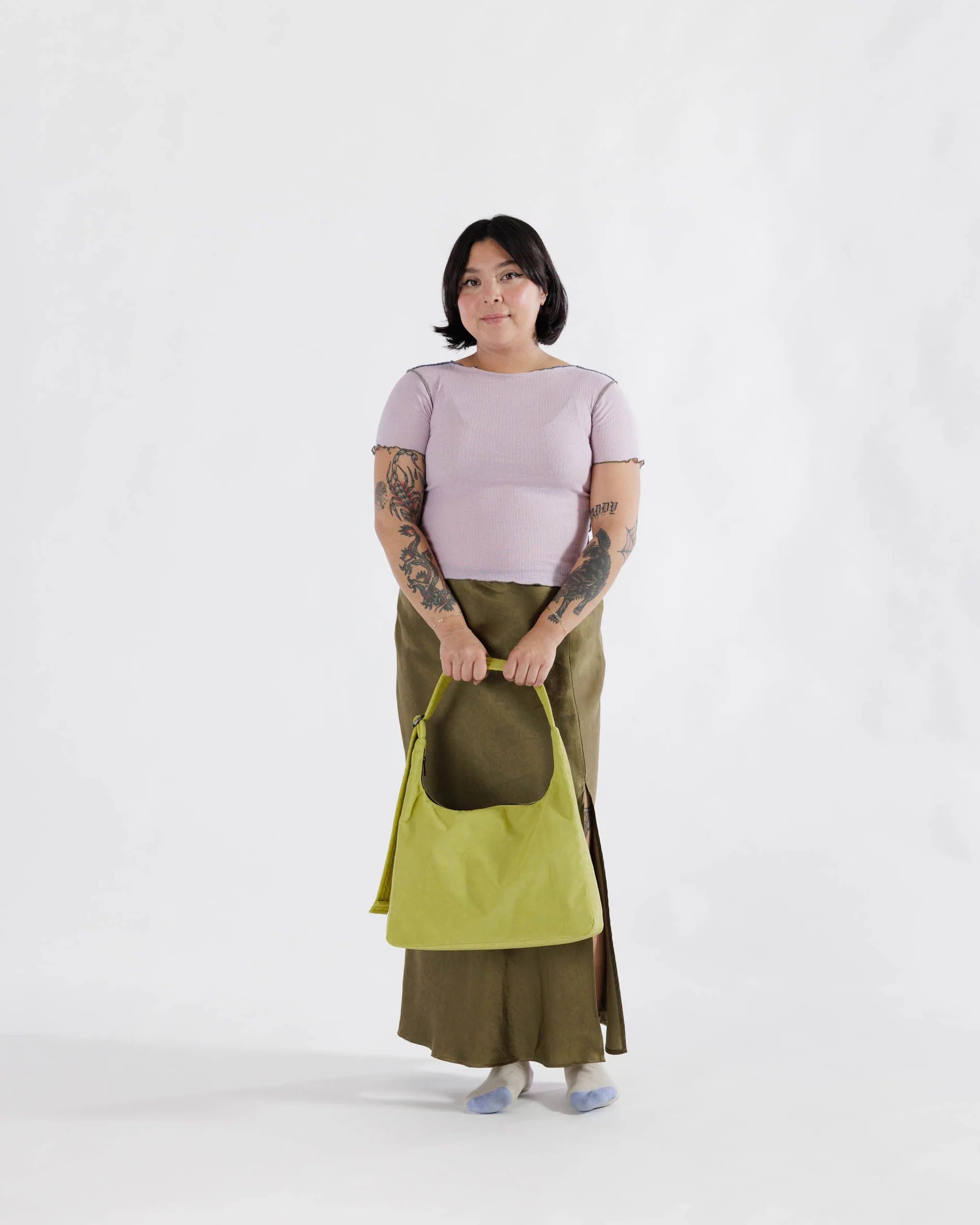 Lemongrass Nylon Shoulder Bag