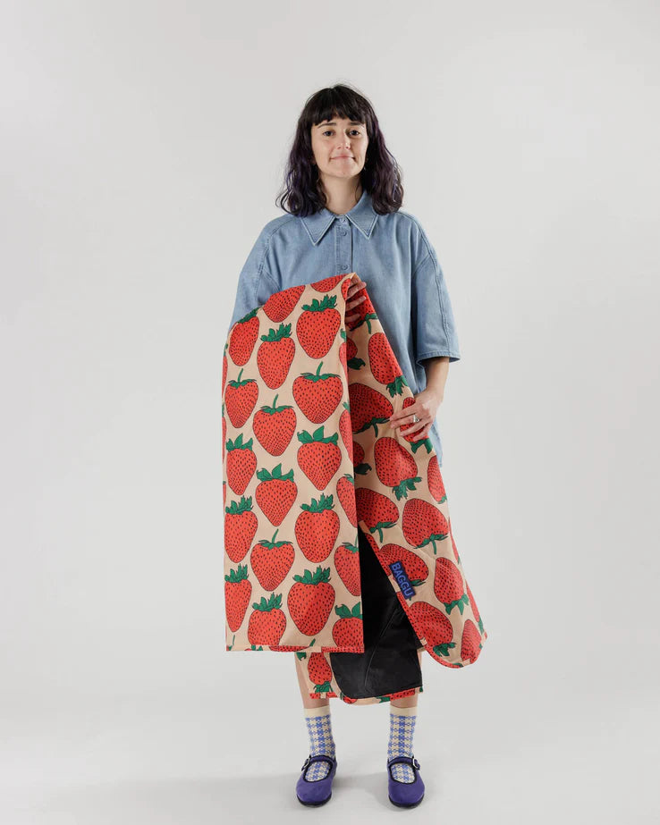 Strawberry Puffy Picnic Blanket