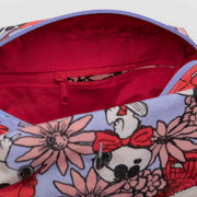 Close up of A BAGGU x Peanuts Floral Snoopy Dopp kit