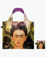 LOQI | Self Portrait with Hummingbird by FRIDA KAHLO Recycled Bag | Shopping Tote Bag