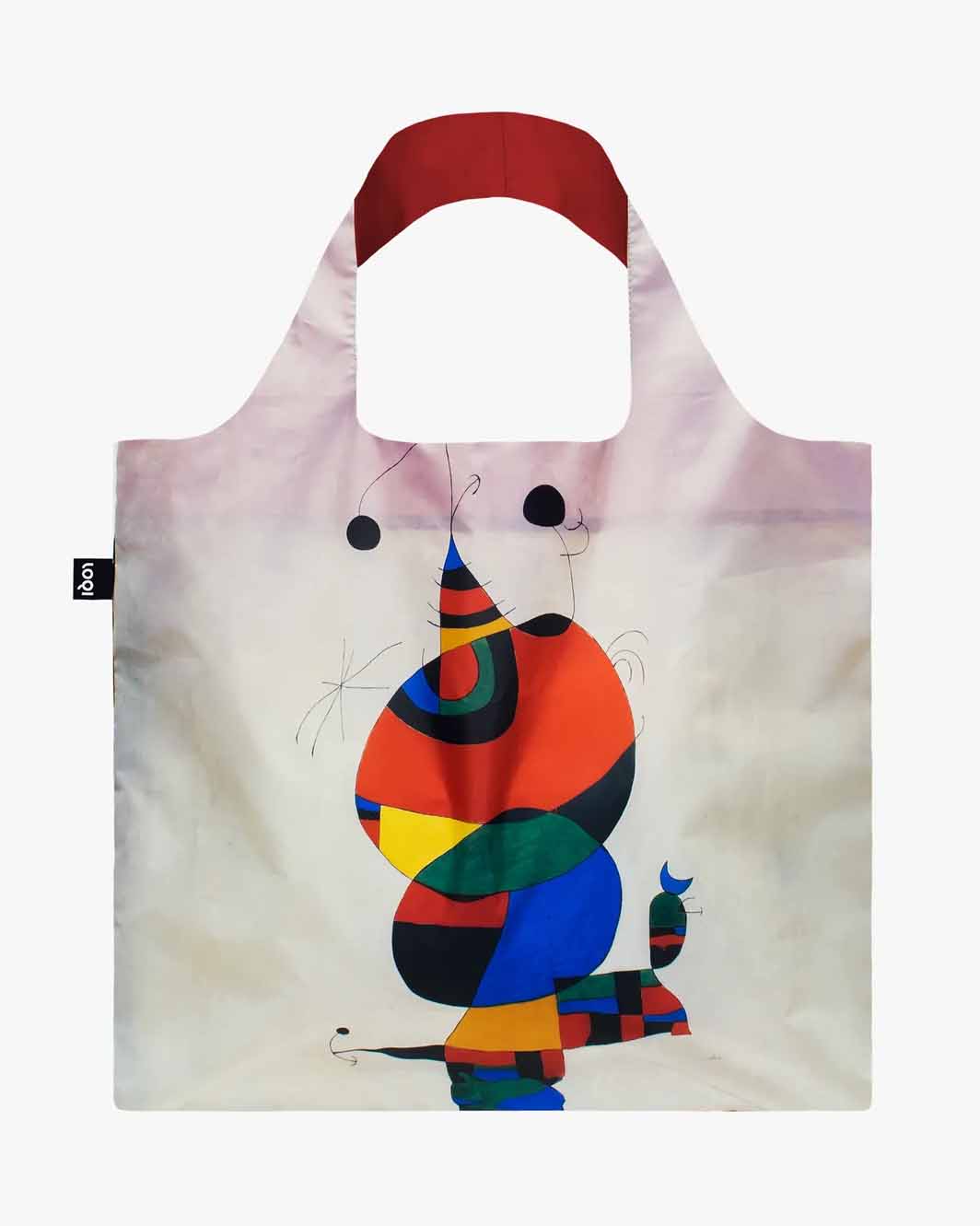 LOQI | Woman, Bird and Star by JOAN MIRO Recycled Bag | Shopping Tote Bag