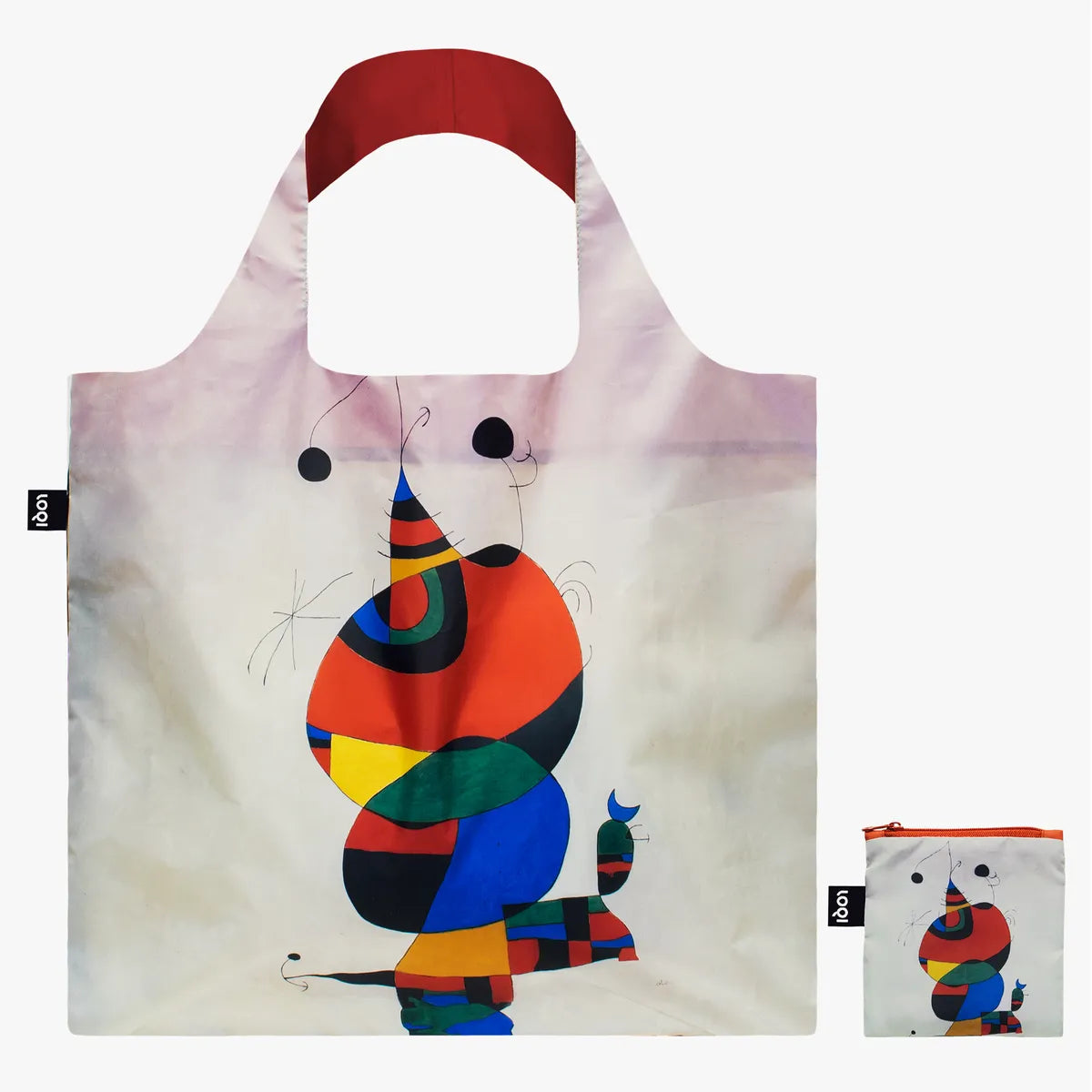 LOQI | Woman, Bird and Star by JOAN MIRO Recycled Bag | Shopping Tote Bag