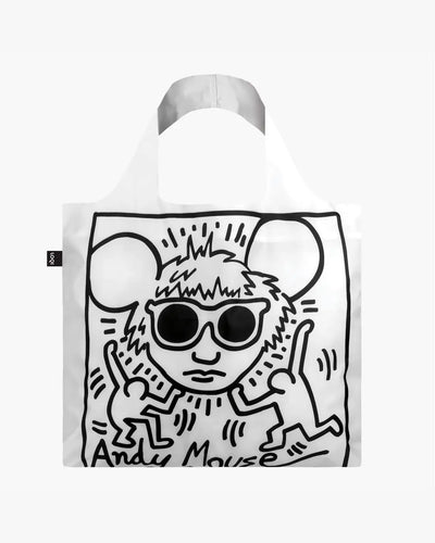 LOQI | Andy Mouse by KEITH HARING Reusable Bag | Shopping Tote Bag