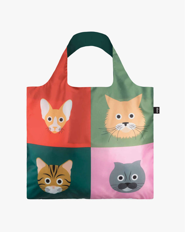 LOQI | Cats by STEPHEN CHEETHAM Recycled Bag | Shopping Tote Bag