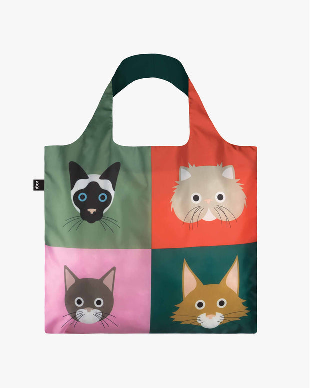 LOQI | Cats by STEPHEN CHEETHAM Recycled Bag | Shopping Tote Bag