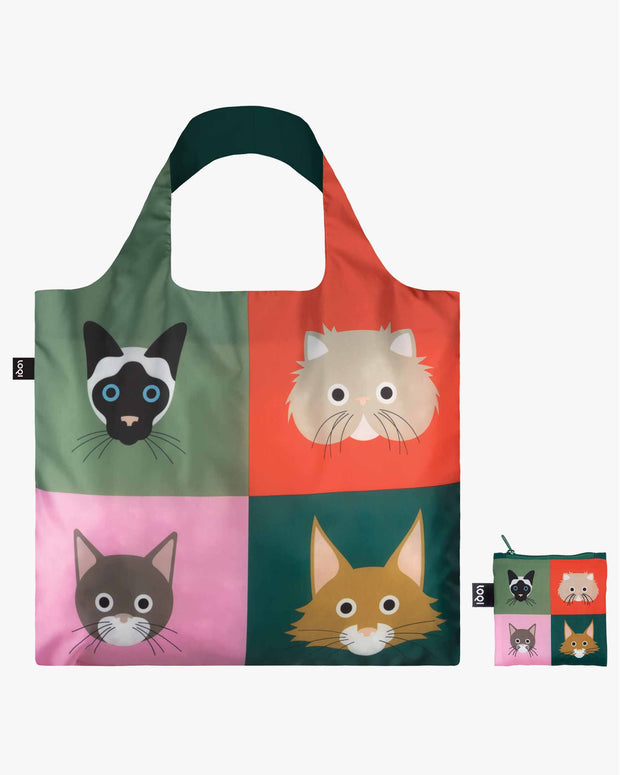 LOQI | Cats by STEPHEN CHEETHAM Recycled Bag | Shopping Tote Bag