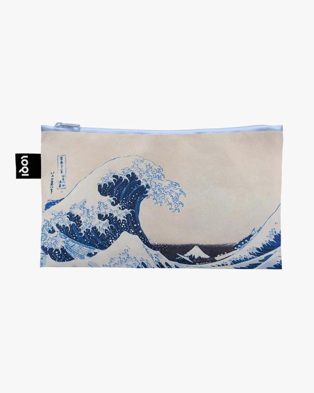 LOQI | Fuji + The Wave by KATSUSHIKA HOKUSAI Recycled Zip Pockets | Packing + Organising