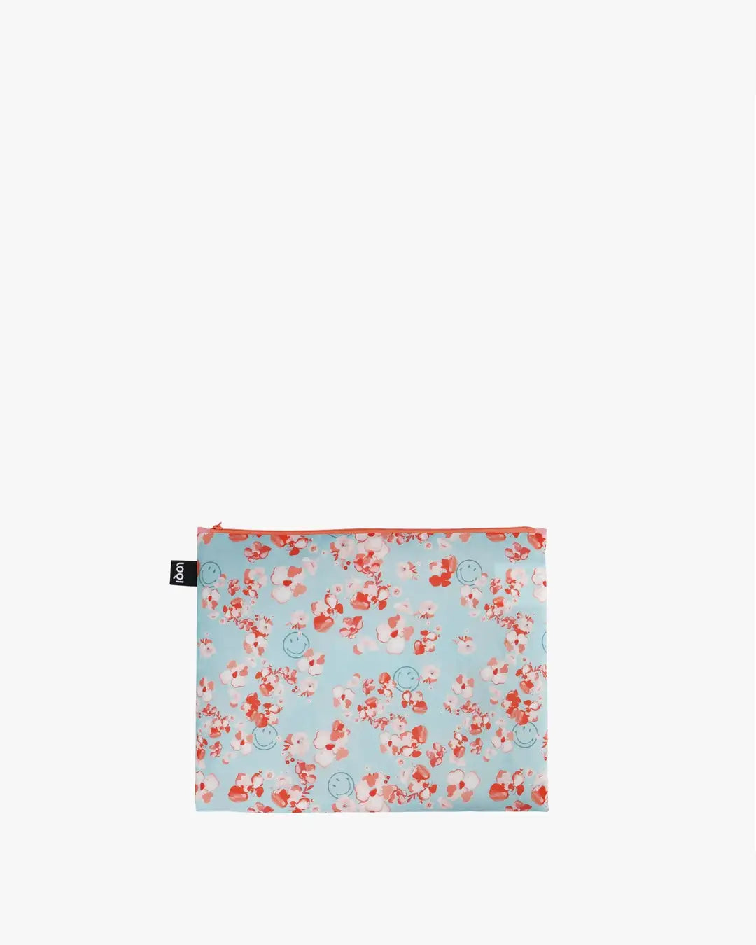 LOQI | Blossom & Geometric SMILEY Recycled Zip Pockets | Packing + Organising