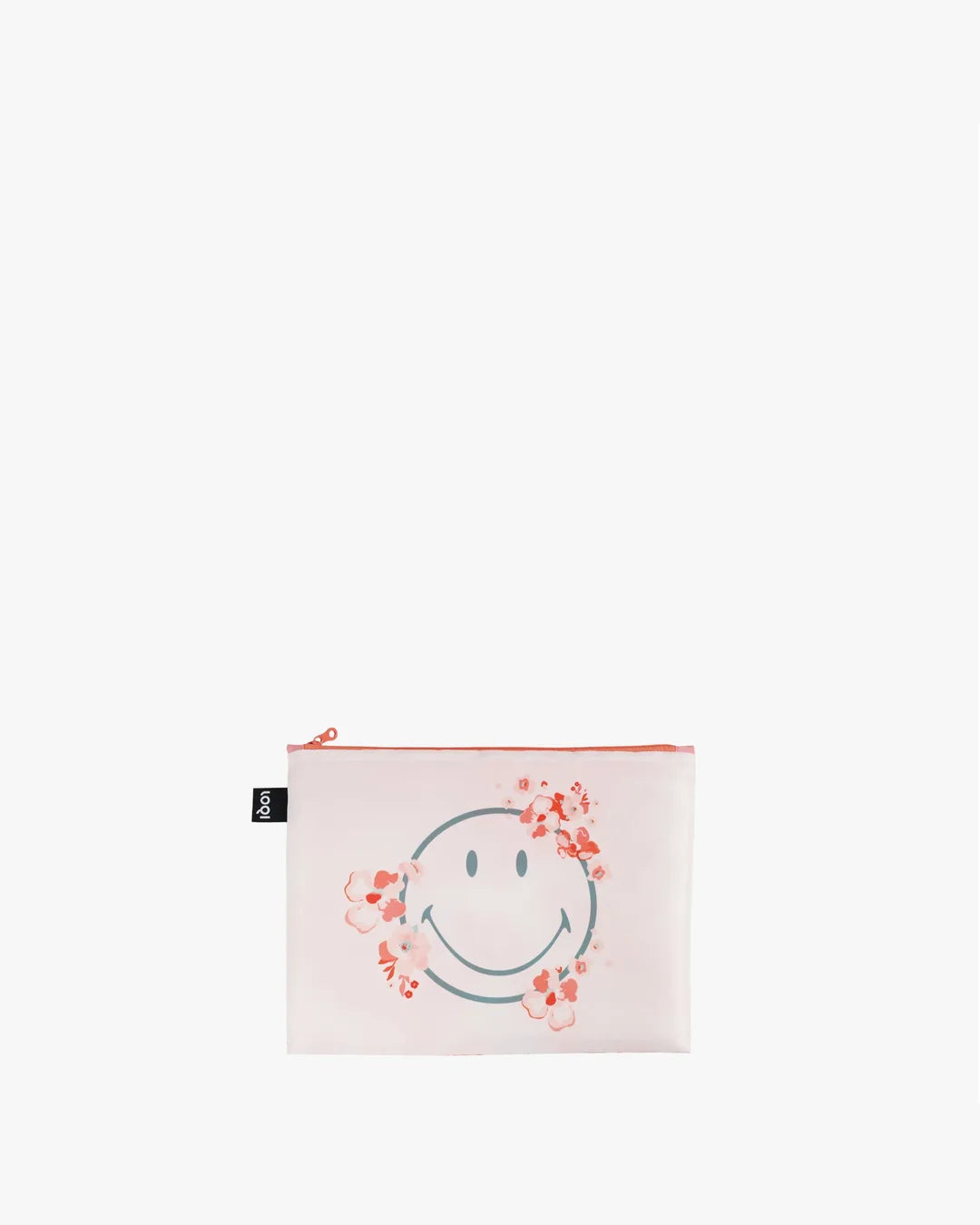 LOQI | Blossom & Geometric SMILEY Recycled Zip Pockets | Packing + Organising