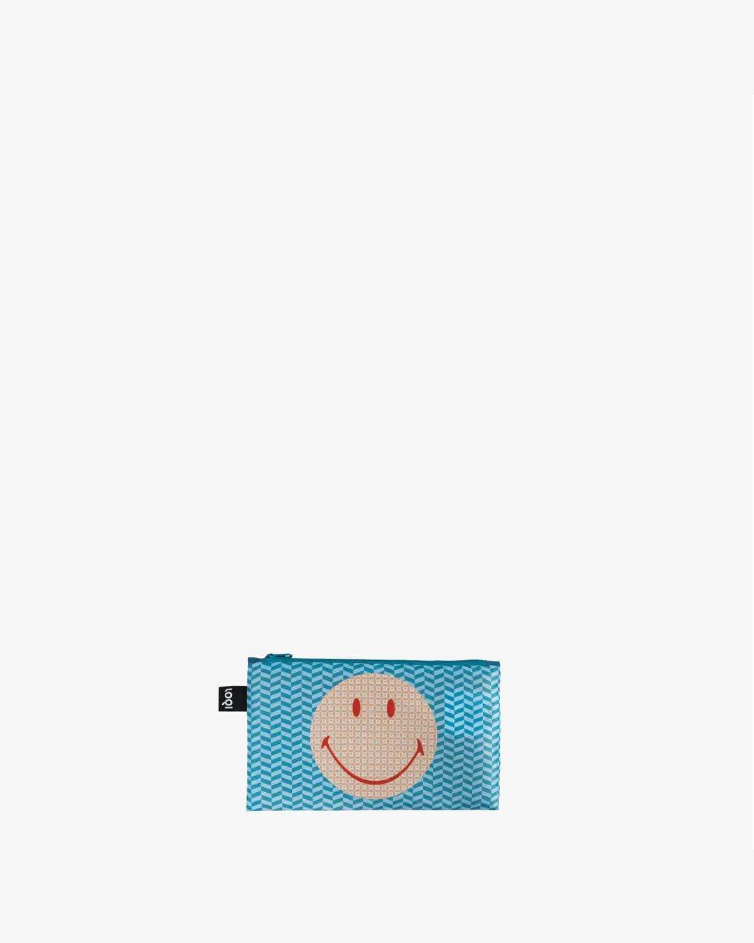 LOQI | Blossom & Geometric SMILEY Recycled Zip Pockets | Packing + Organising