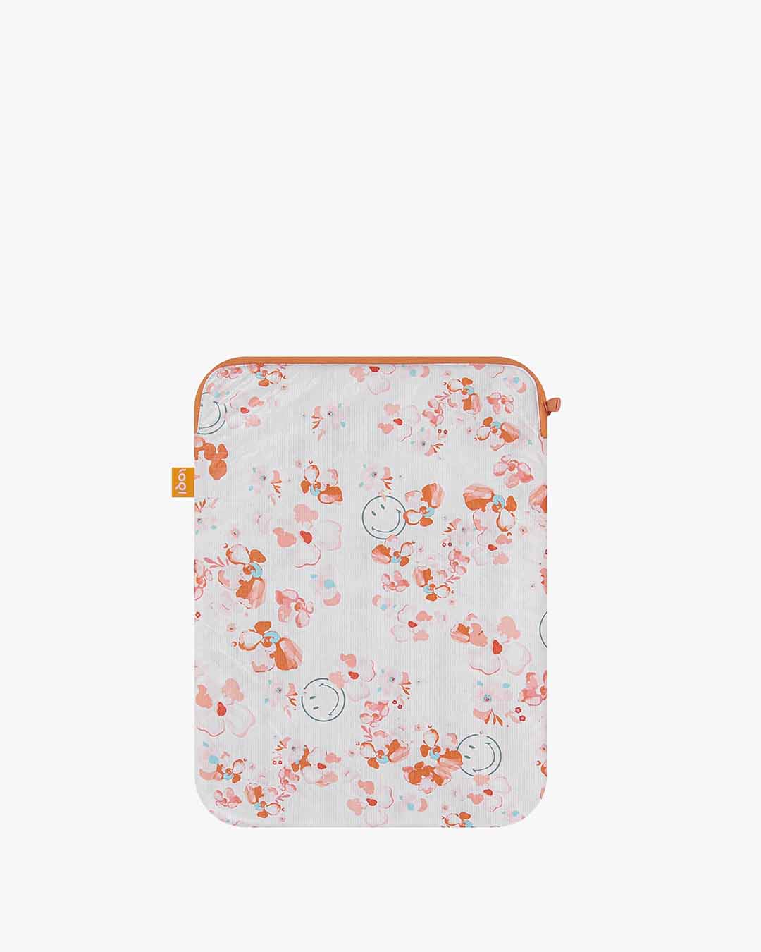 Blossom White SMILEY Laptop Sleeve 24 x 33cm (9.4" × 13")