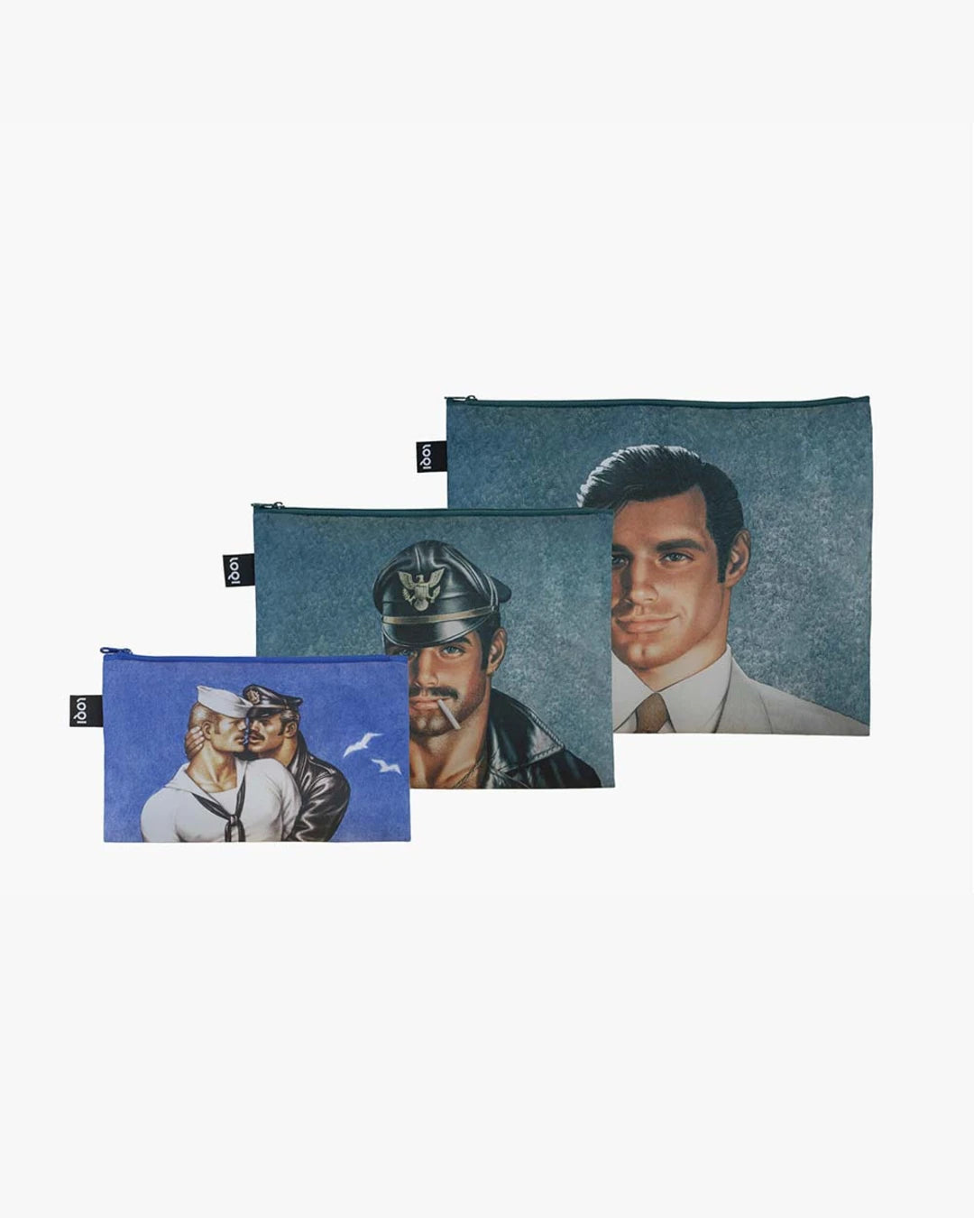 LOQI | Day & Night, Bon Voyage by TOM OF FINLAND Zip Pockets | Packing + Organising