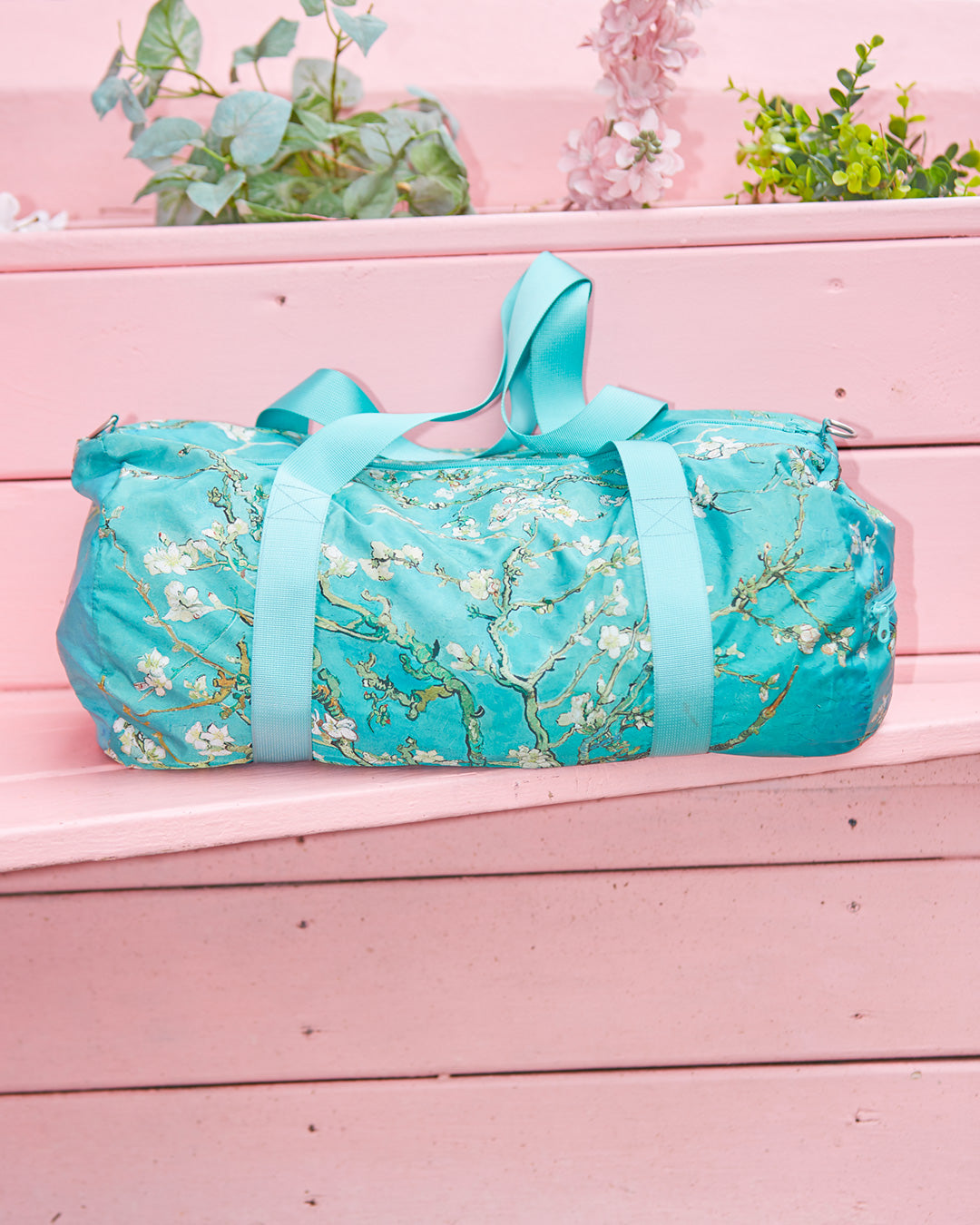 LOQI | Almond Blossom by VAN GOGH Recycled Weekender Bag | Travel + Overnight Bag