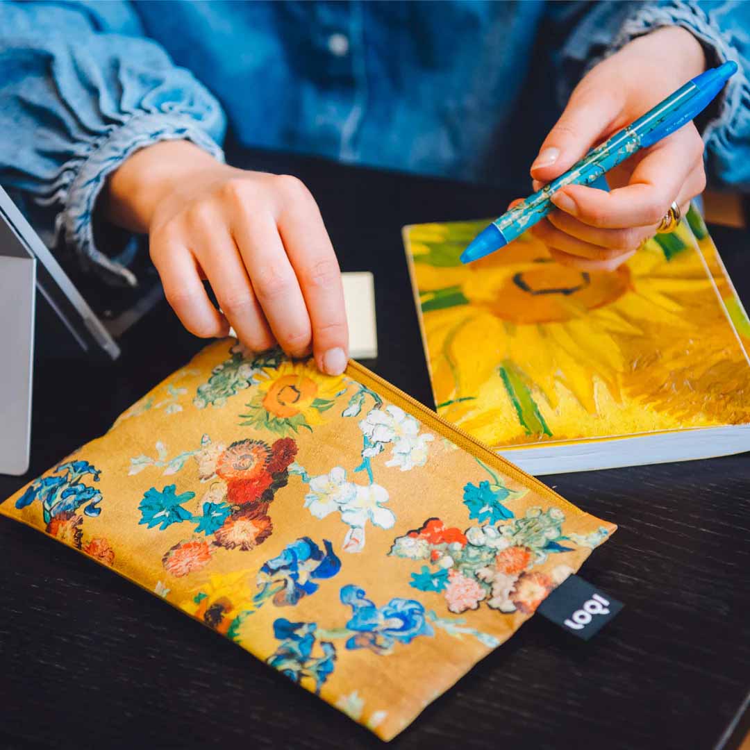 LOQI | Bouquet & Flower VAN GOGH Museum Recycled Zip Pockets | Packing + Organising