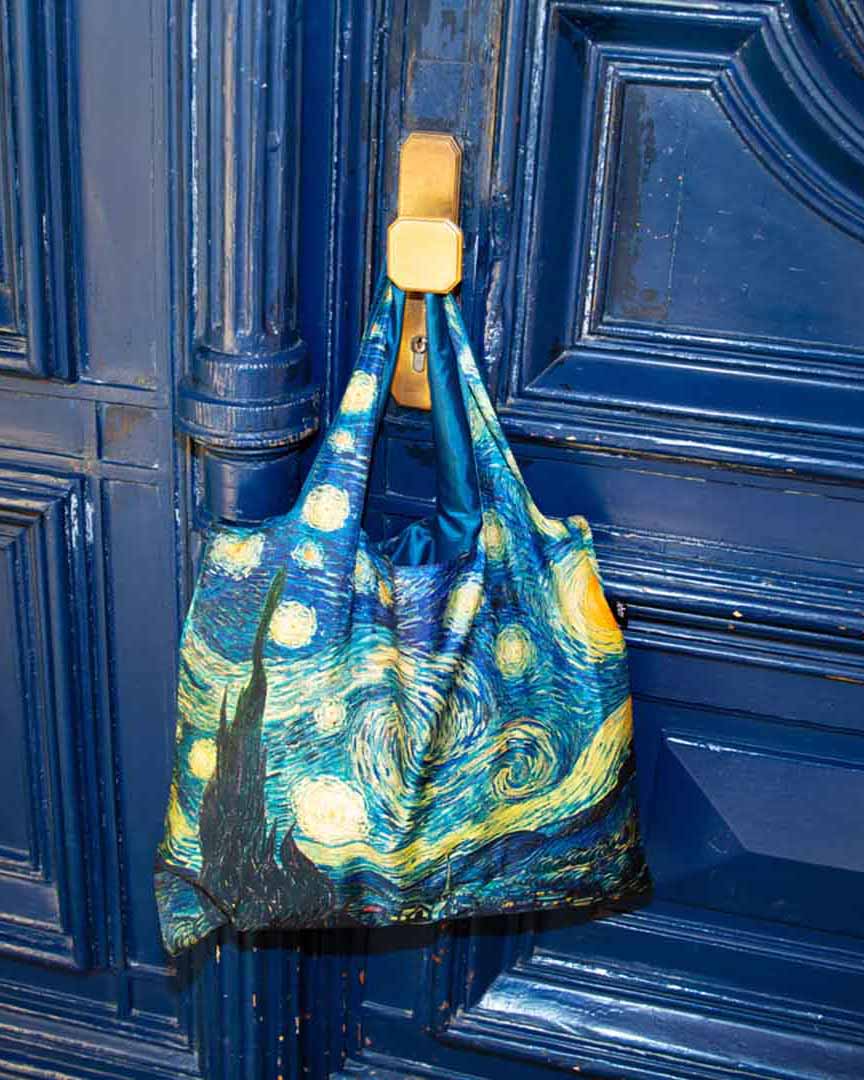 LOQI | The Starry Night by Vincent VAN GOGH Recycled Bag | Shopping Tote Bag