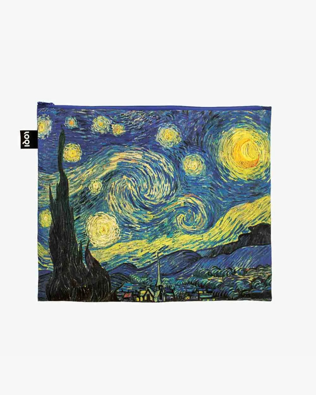 LOQI | The Starry Night, A Wheatfield & Irises by VAN GOGH Zip Pockets | Packing + Organising