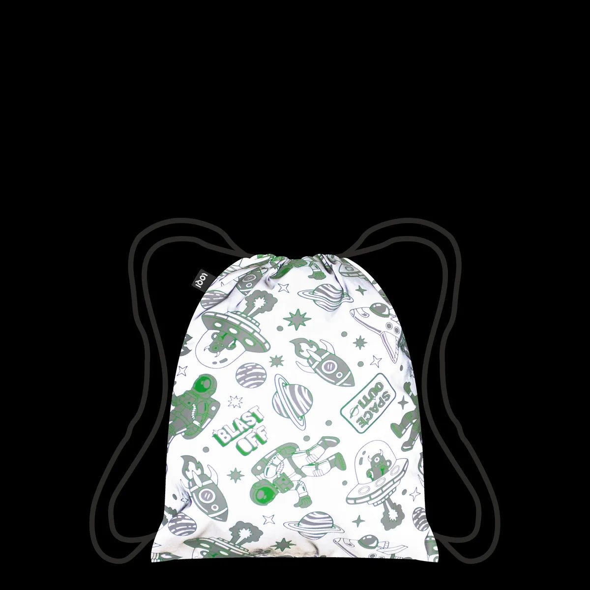 LOQI | Space UFO Reflective Kids Backpack | Backpack