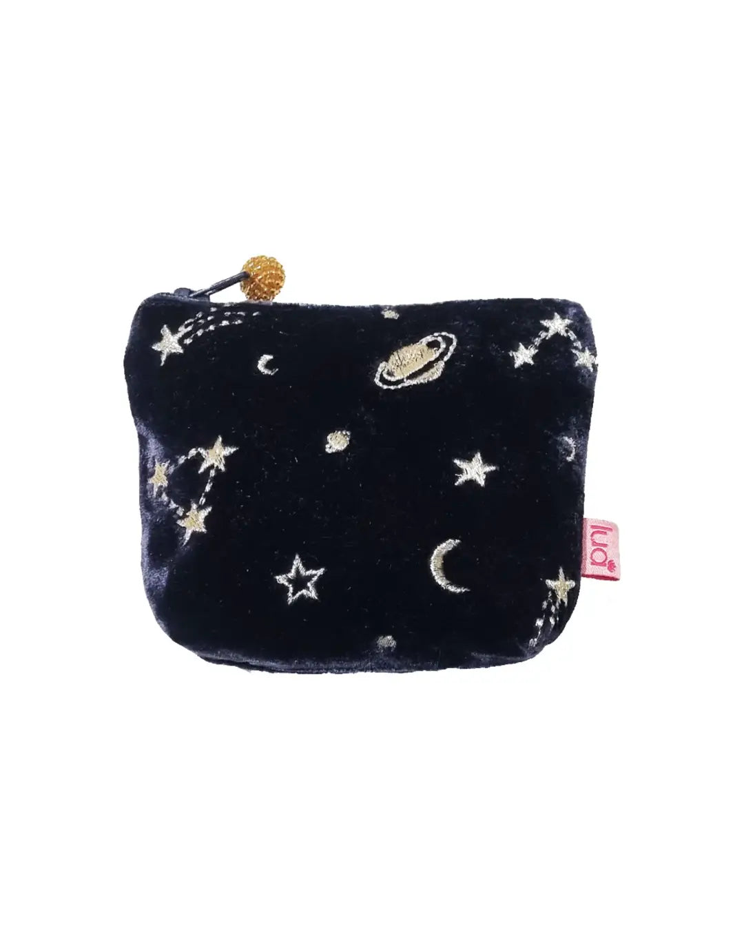 Lua Designs | Moon and Stars Mini Velvet Purse - Navy