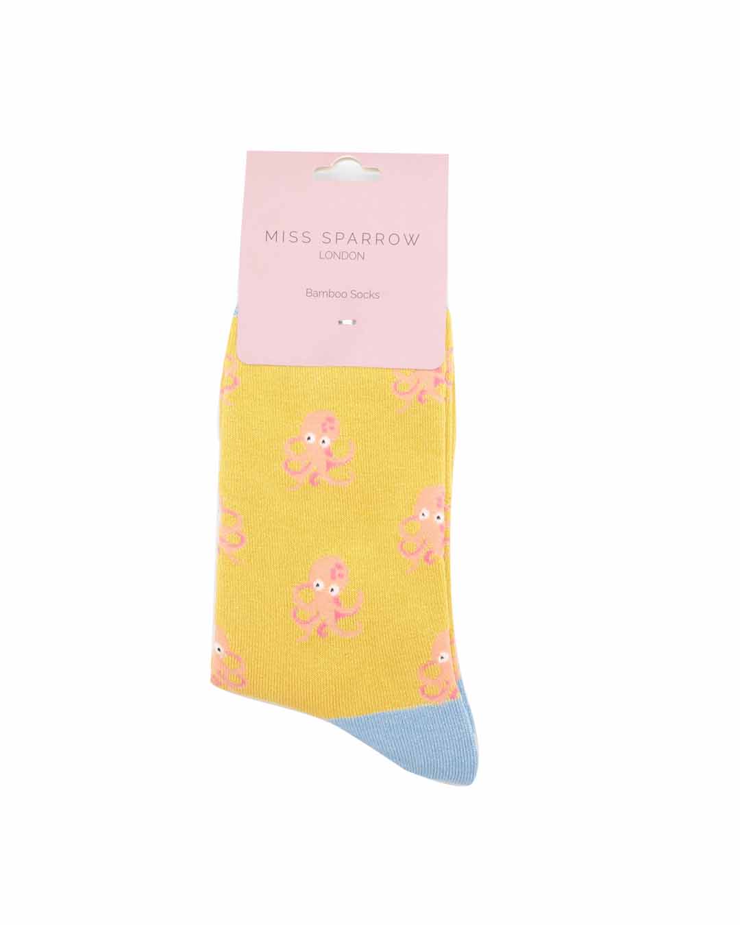 Little Octopus Women's Socks Yellow | Miss Sparrow