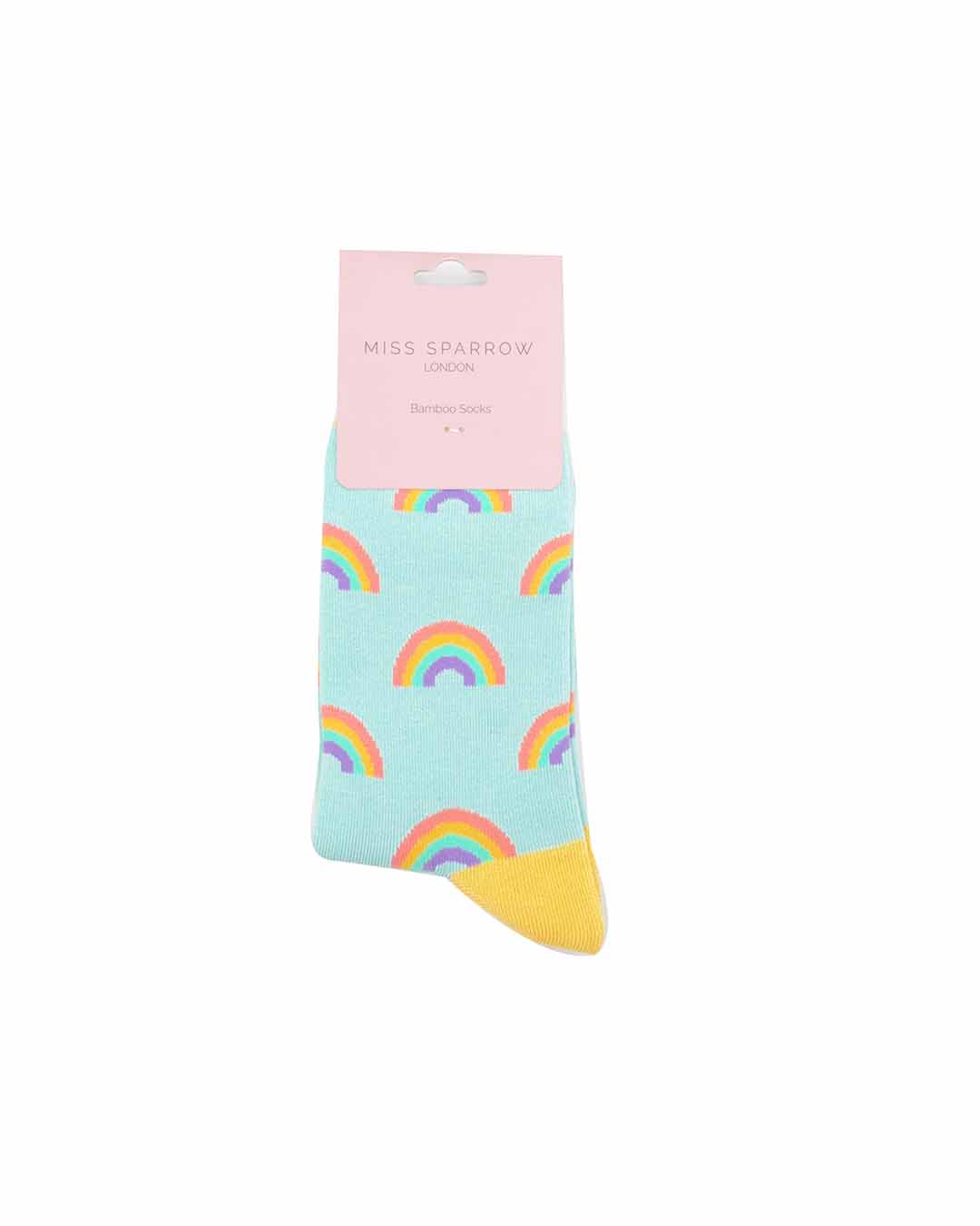 Rainbows Socks Duck Egg Blue