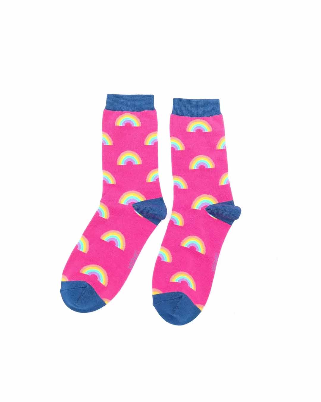 Rainbows Socks Hot Pink