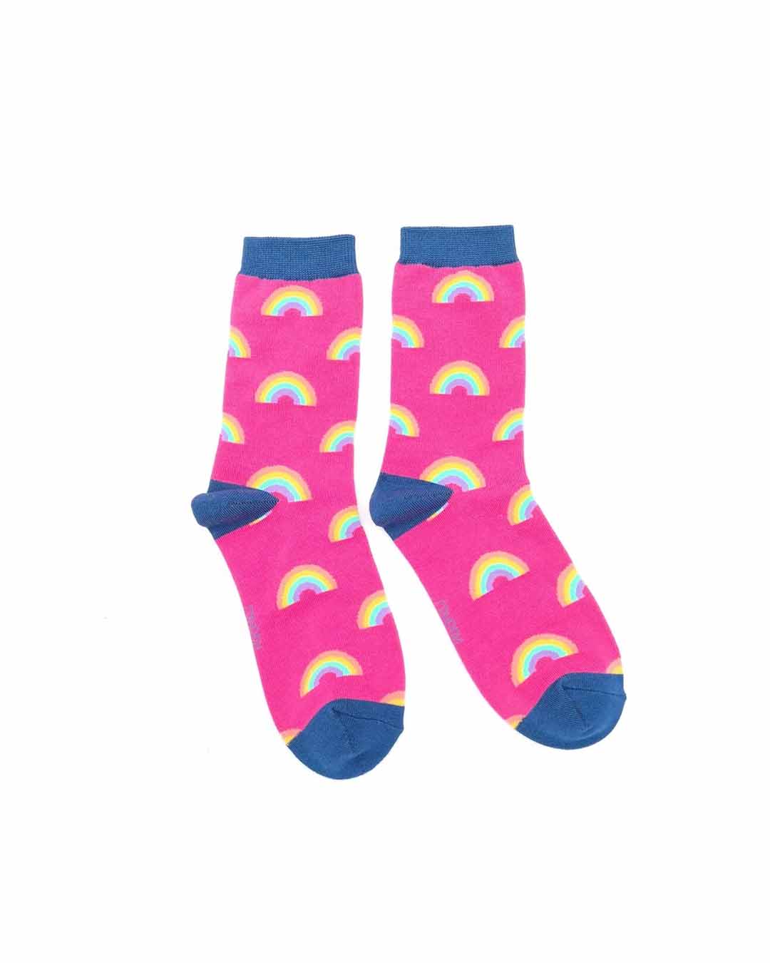 Rainbows Socks Hot Pink