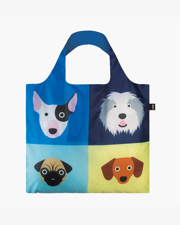 LOQI | Dogs by STEPHEN CHEETHAM Recycled Bag | Shopping Tote Bag