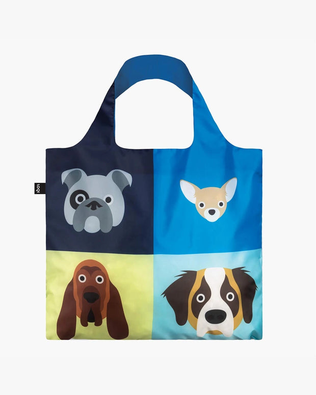 LOQI | Dogs by STEPHEN CHEETHAM Recycled Bag | Shopping Tote Bag