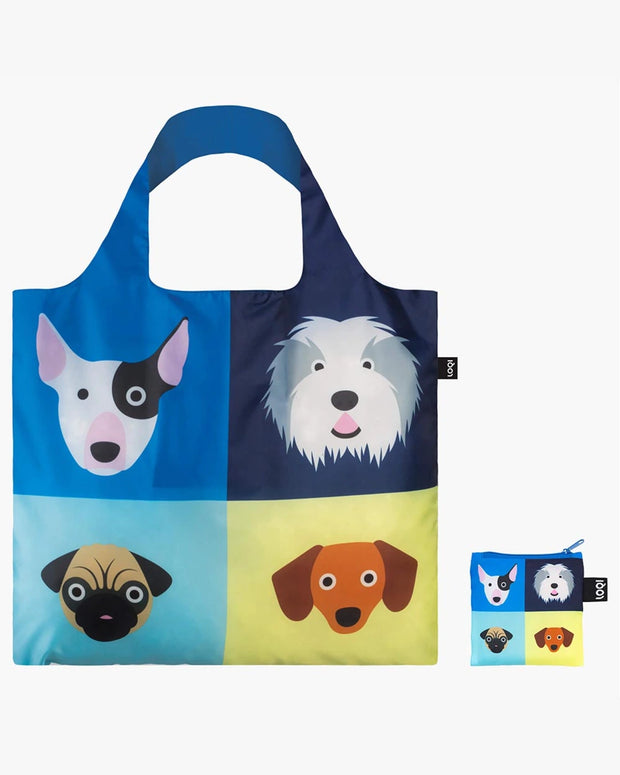 LOQI | Dogs by STEPHEN CHEETHAM Recycled Bag | Shopping Tote Bag