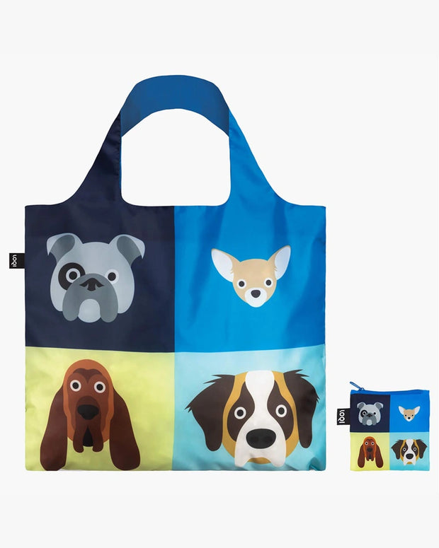 LOQI | Dogs by STEPHEN CHEETHAM Recycled Bag | Shopping Tote Bag