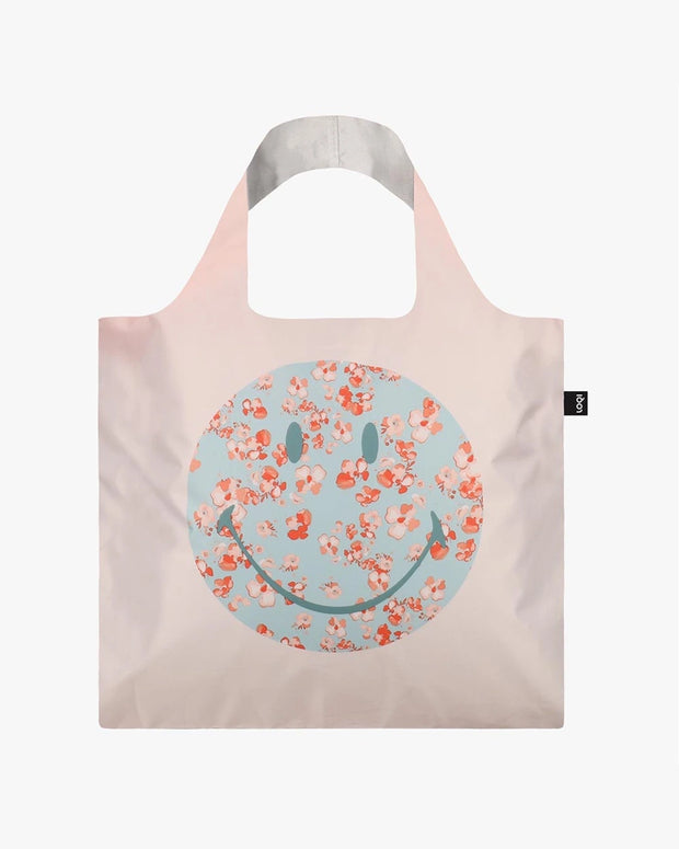 LOQI | Blossom SMILEY Recycled Bag | Shopping Tote Bag