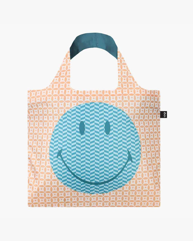 LOQI | Geometric SMILEY Recycled Bag | Shopping Tote Bag