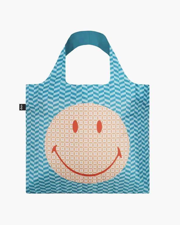 LOQI | Geometric SMILEY Recycled Bag | Shopping Tote Bag