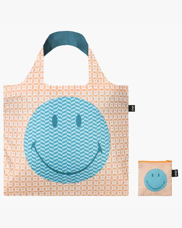 LOQI | Geometric SMILEY Recycled Bag | Shopping Tote Bag