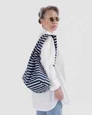 BAGGU | Navy Stripe Standard BAGGU | Shopping Tote Bag