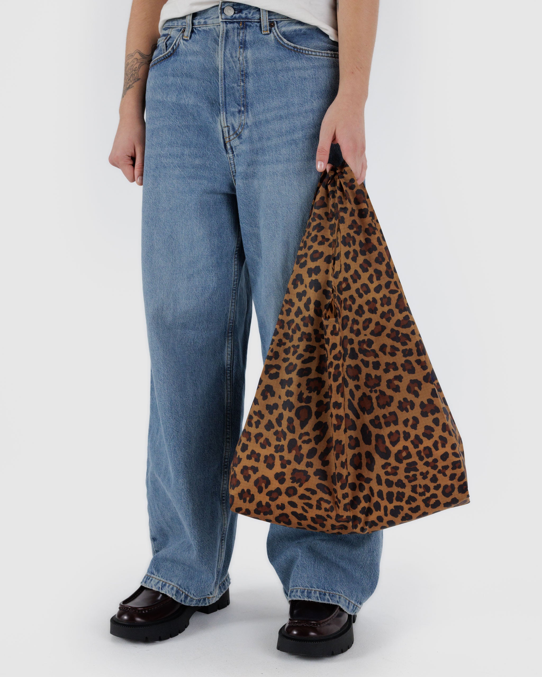 Leopard Print Standard Baggu | BAGGU | Shopping Tote Bag