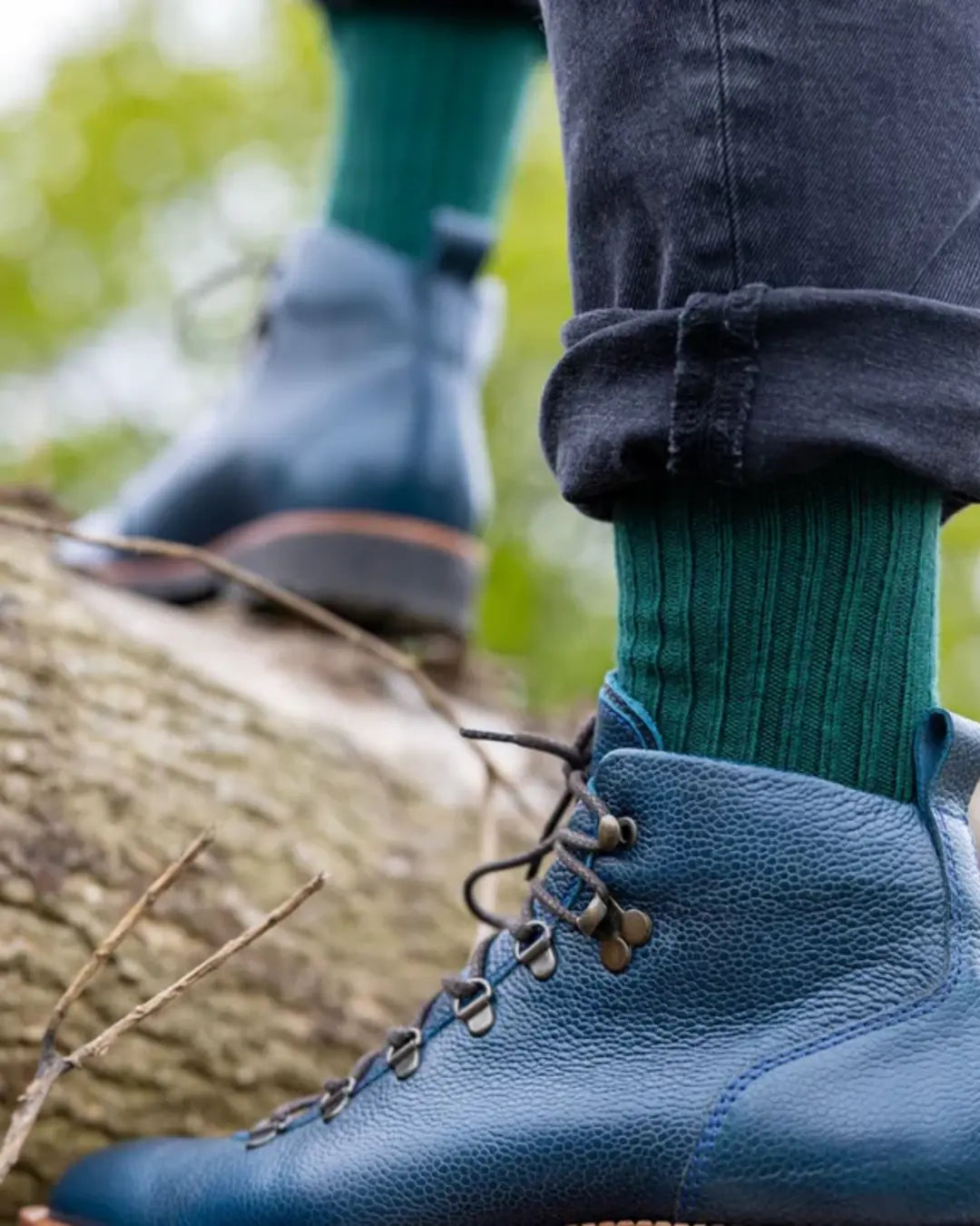 Swole Panda | Men's Racing Green Bamboo Boot Socks