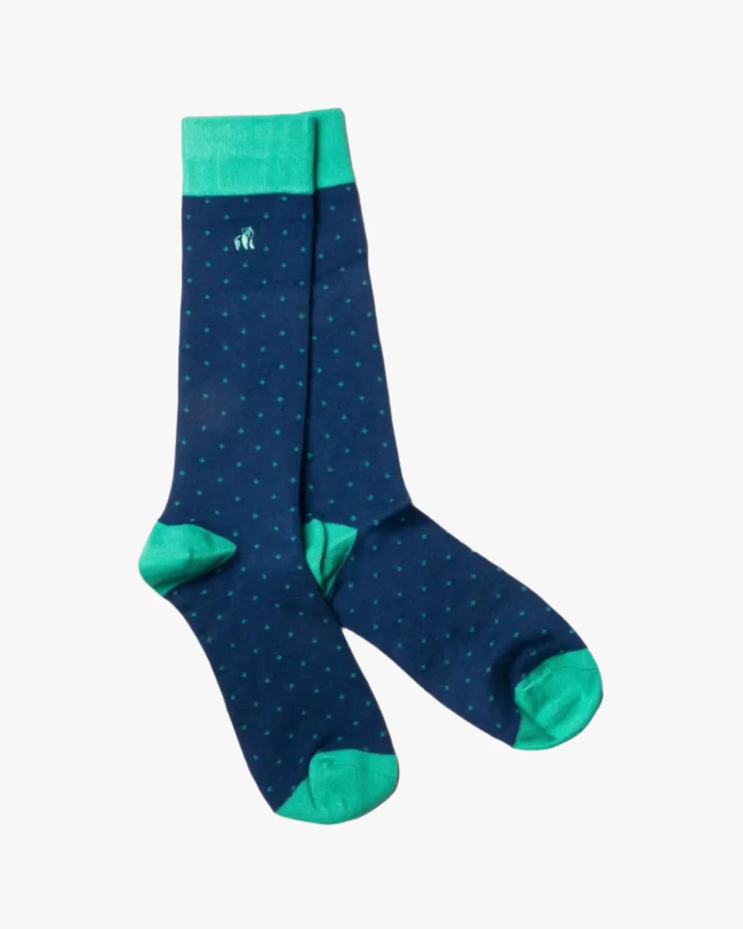 Swole Panda | Men's Spotted Green Bamboo Socks