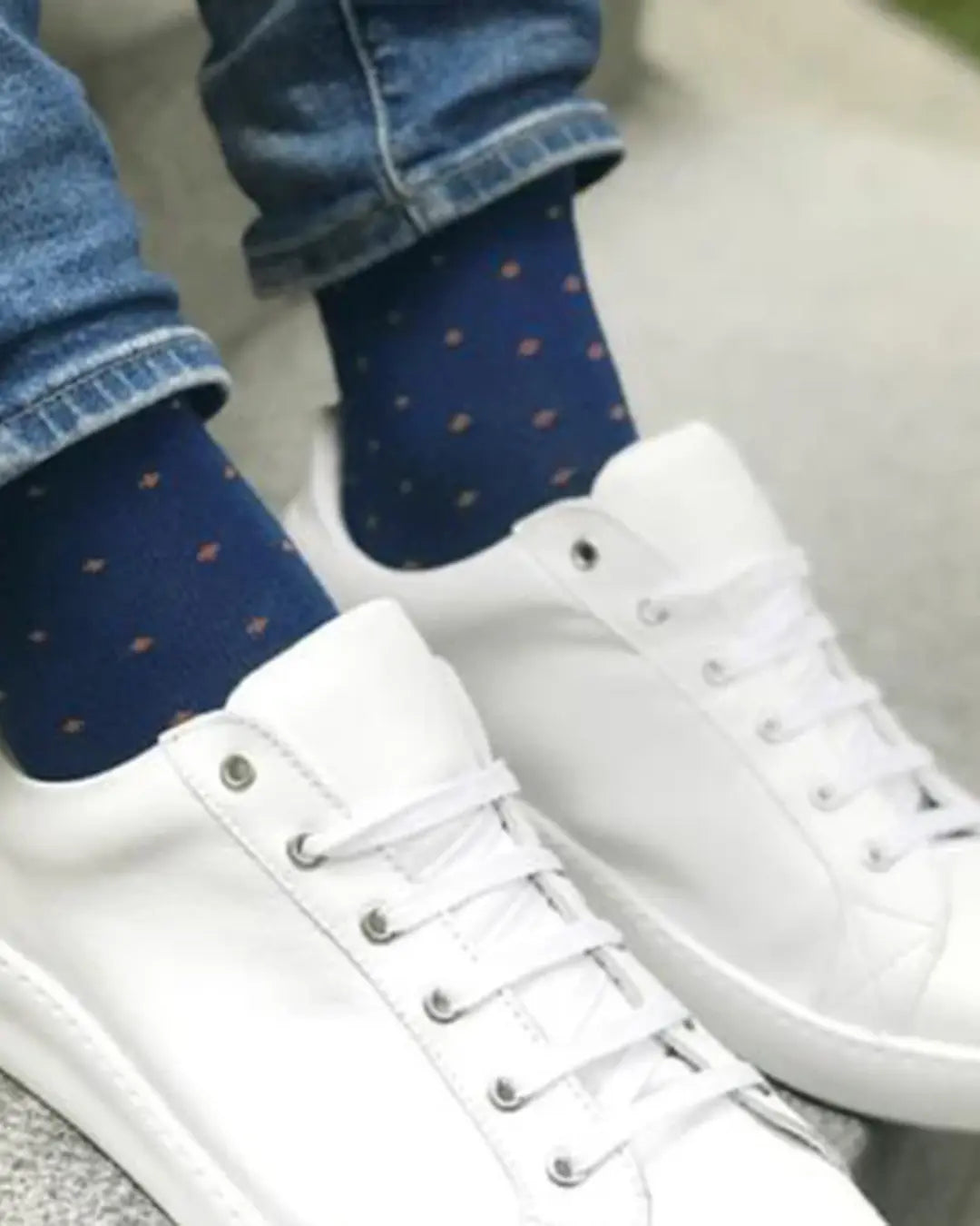 Swole Panda | Men's Spotted Orange Bamboo Socks