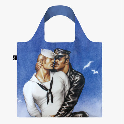 A recycled reusable bag from LOQI featuring Tom of Finland, Bon Voyage