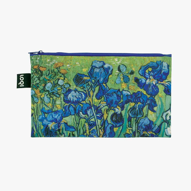 A zip pocket with The Irises painting by Van Gough
